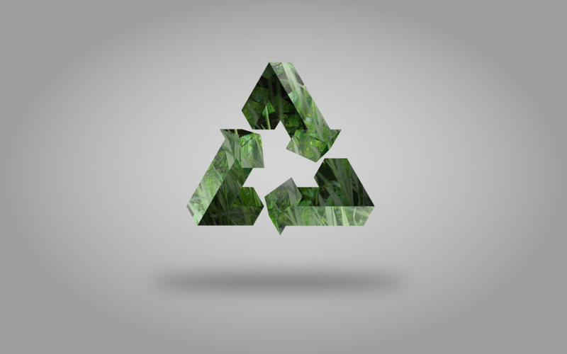 logo du recyclage flèches en triangle 