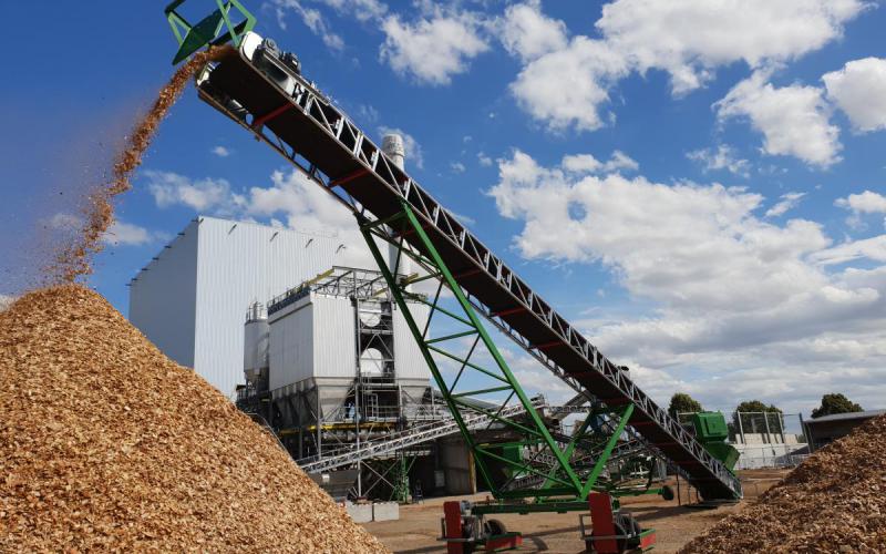 Photo d'un convoyeur Manukit 1000 - Biomass plant